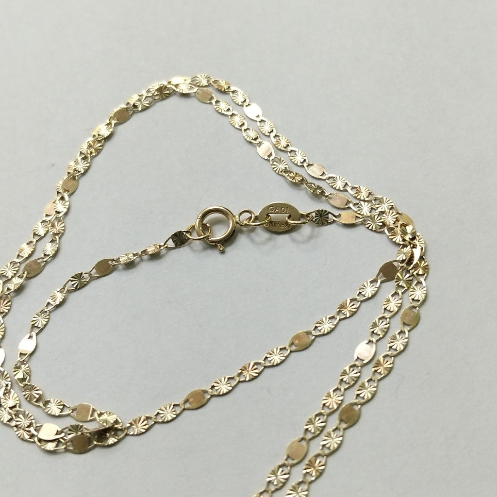 CADENAS TEJIDO GUCHI ORO 10K 55 CM 1.7 GR (NUEVO)