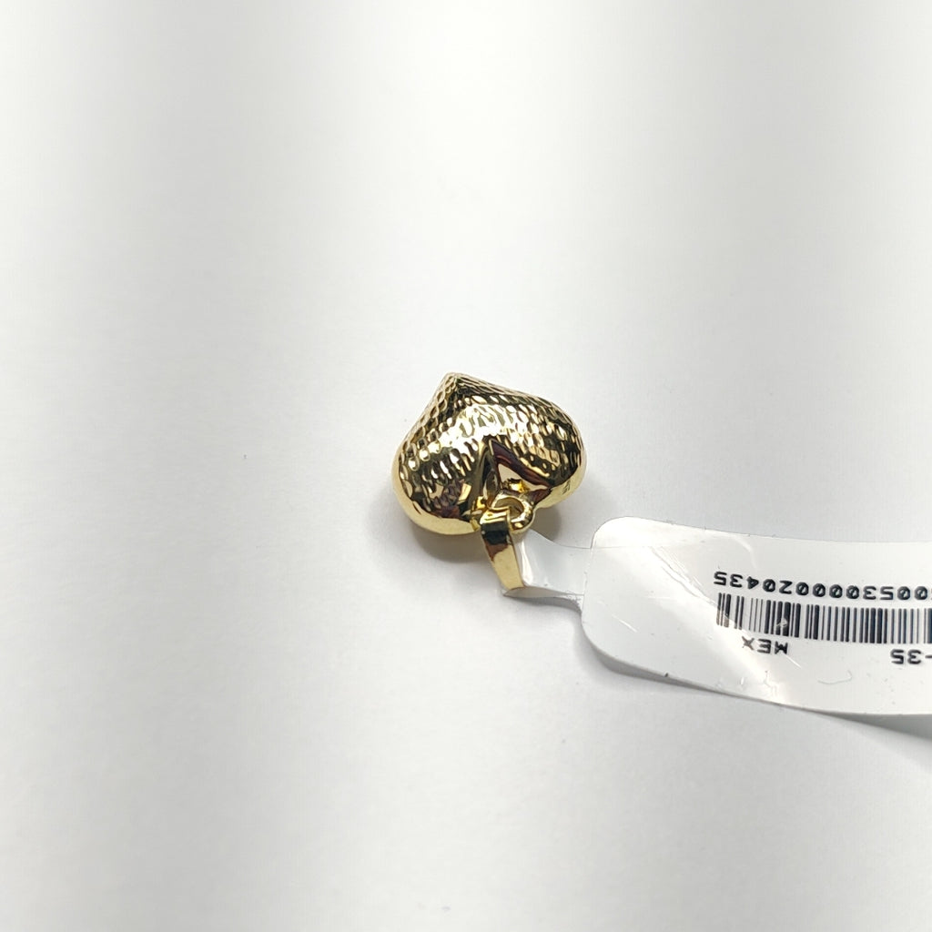DIJE TEJIDO CORAZON LABRADO 14K 1 GR (NUEVO)