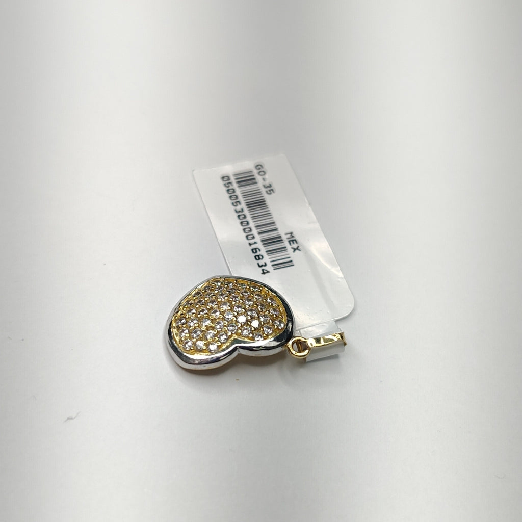 DIJE CORAZON CON CIRCONIAS 14K 1.8 GR (NUEVO)
