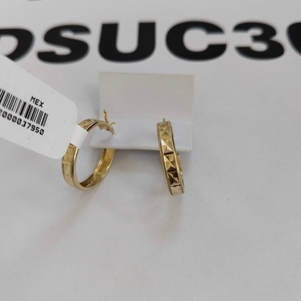 ARETES ARRACADAS LABRADAS 10K 2.4 GR (NUEVO)