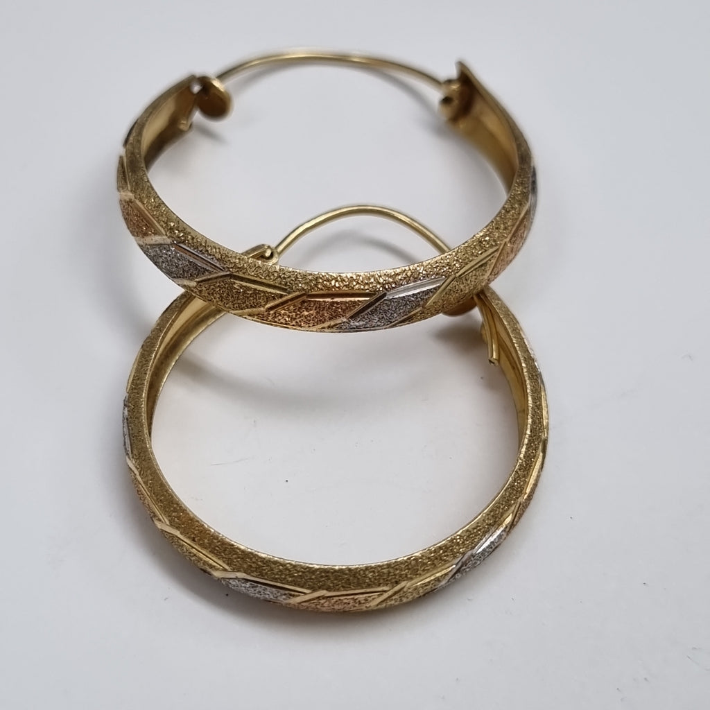 ARRACADAS PAR ORO, ORO COMBINADO 14 K 3.7 GRMS (SEMINUEVO)