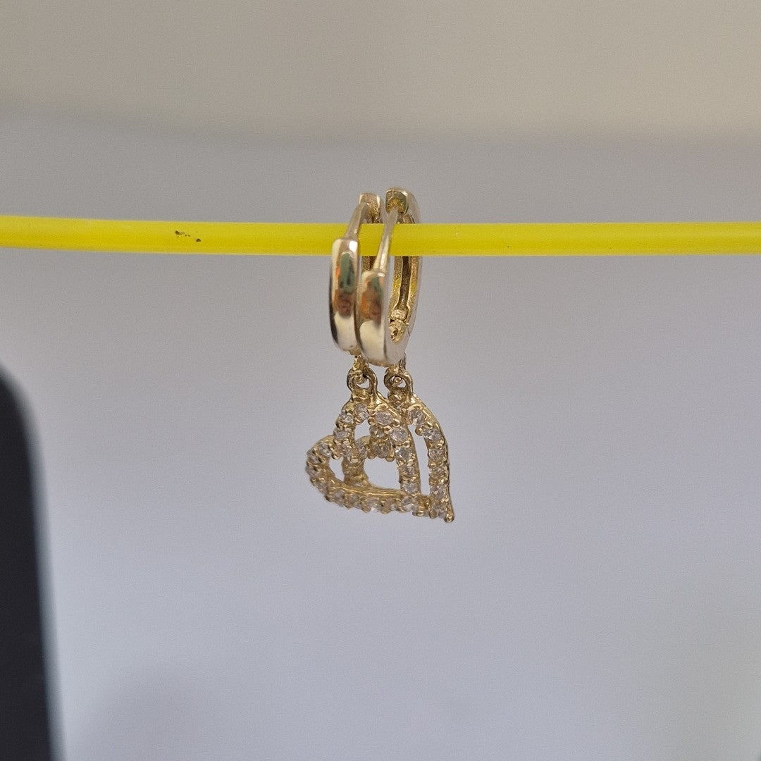 ARETES FIG CORAZON C CIRCONIAS 10K 1.8 GR (NUEVO)