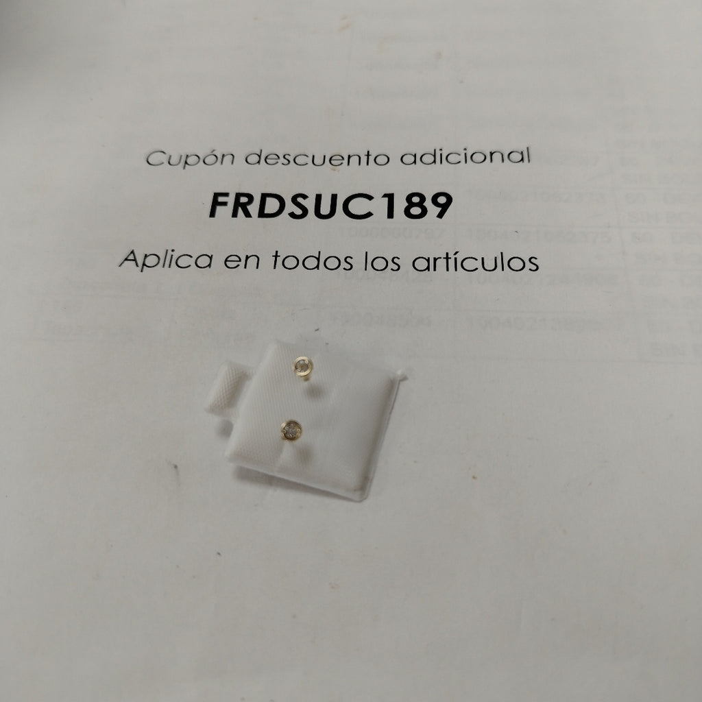 BROQUELES BROQUEL C CIRCONIA 14K 0.1501 GR (NUEVO)