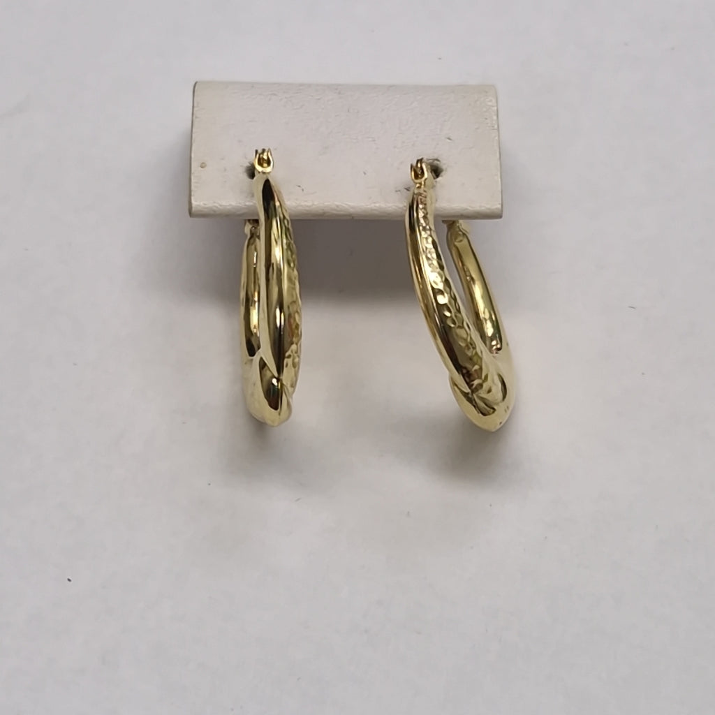 ARETES ARRACADAS ENTRELAZADAS 14K 2.5 GR (NUEVO)