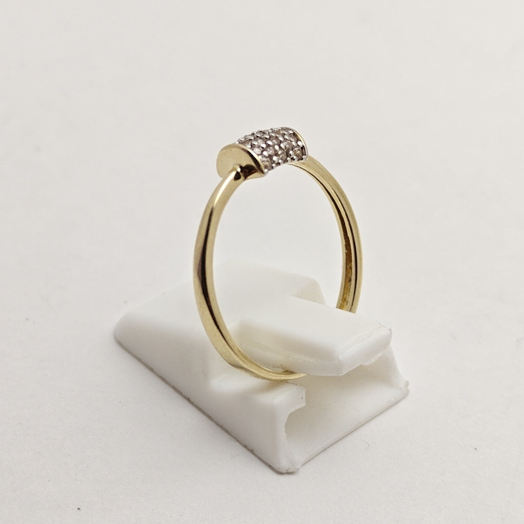 ANILLO ANILLITO C CIRCONIAS 14K 7 TALLA 1.4 GR (NUEVO)