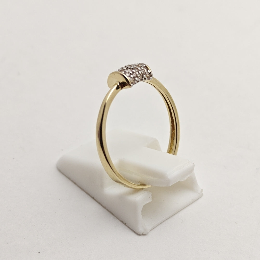 ANILLO ANILLITO C CIRCONIAS 14K 7 TALLA 1.4 GR (NUEVO)