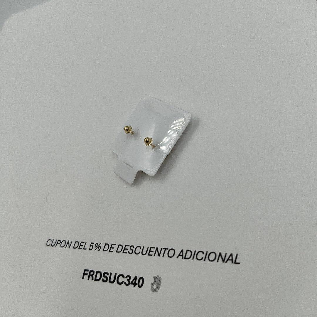 BROQUELES BROQUEL FIG COLIBRI ESMALTE AZUL 14K 0.2138 GR (NUEVO)