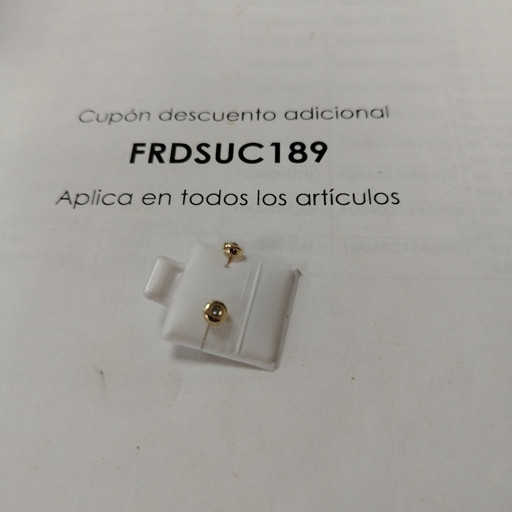 BROQUELES BROQUEL C CIRCONIA 14K 0.27 GR (NUEVO)