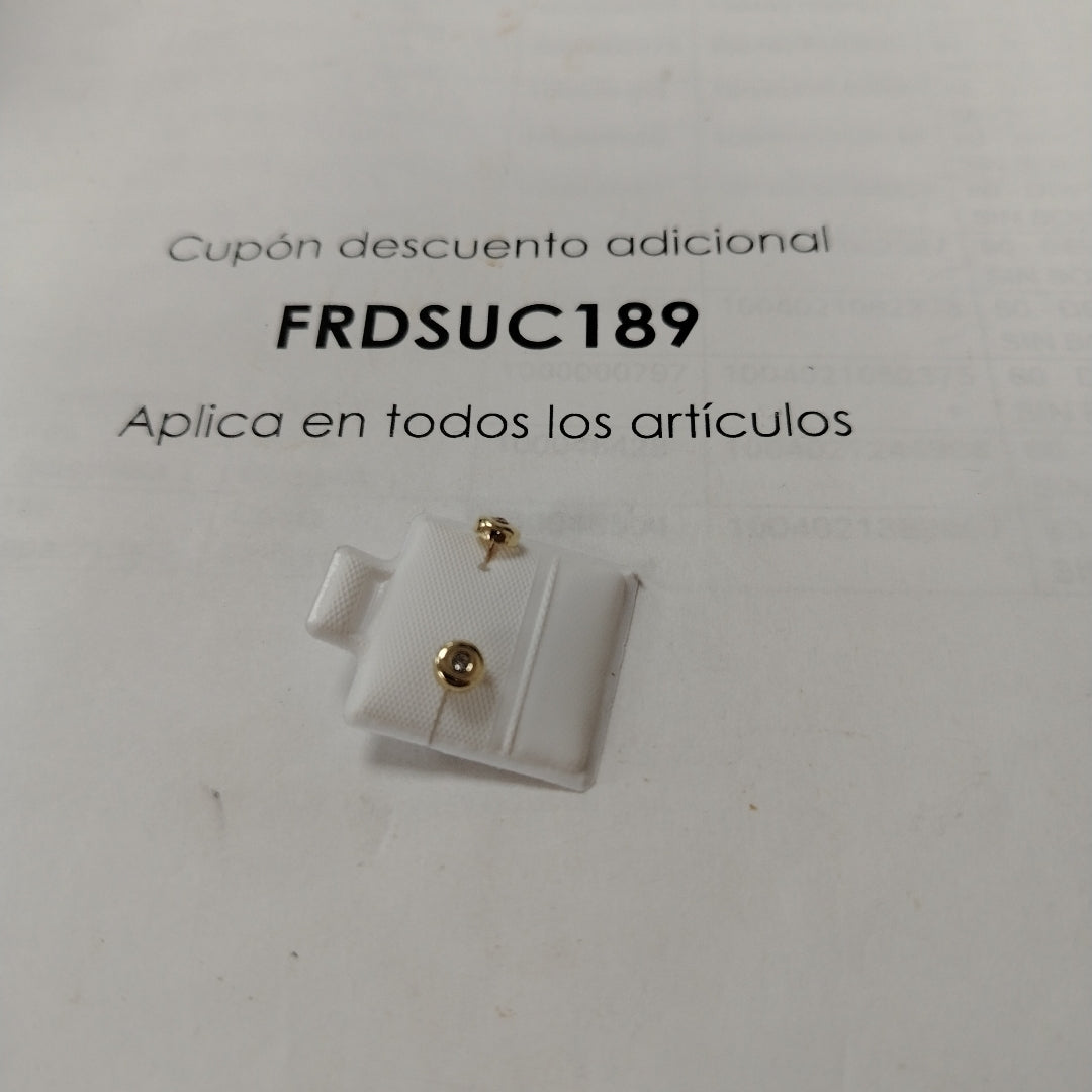 BROQUELES BROQUEL C CIRCONIA 14K 0.27 GR (NUEVO)