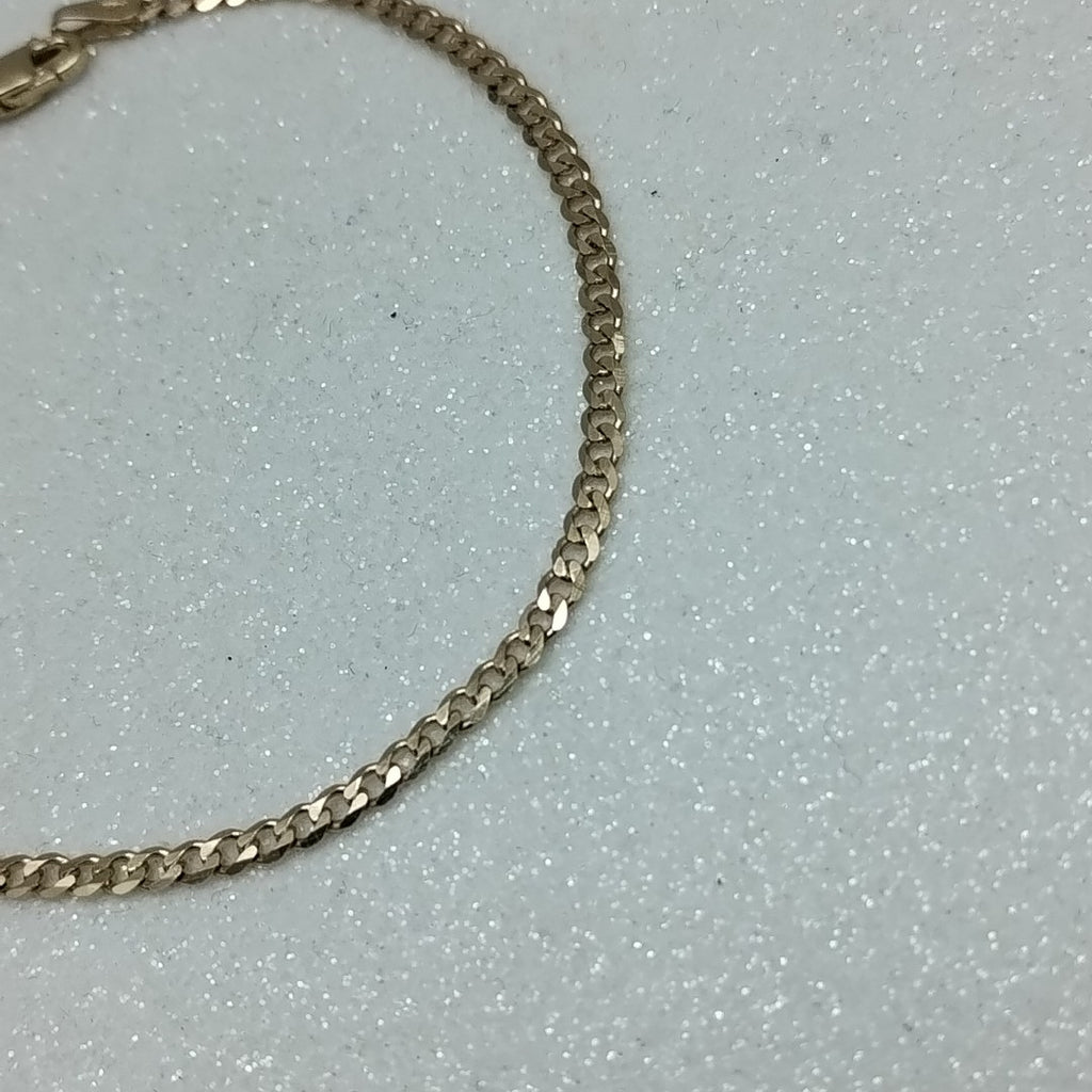 PULSERA TEJIDO BARBADA 14K 18 CM 2.1 GR (NUEVO)