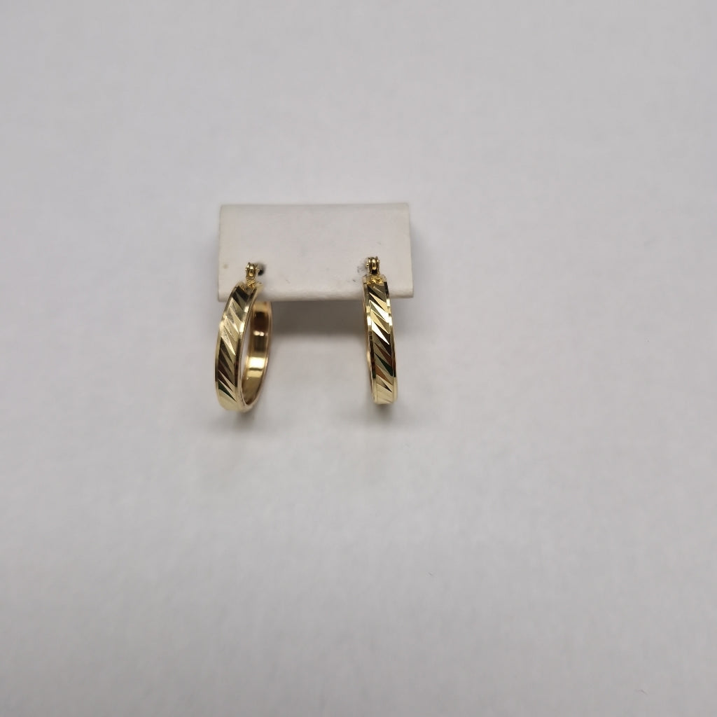 ARETES ARRACADAS LABRADAS 10K 2.2 GR (NUEVO)