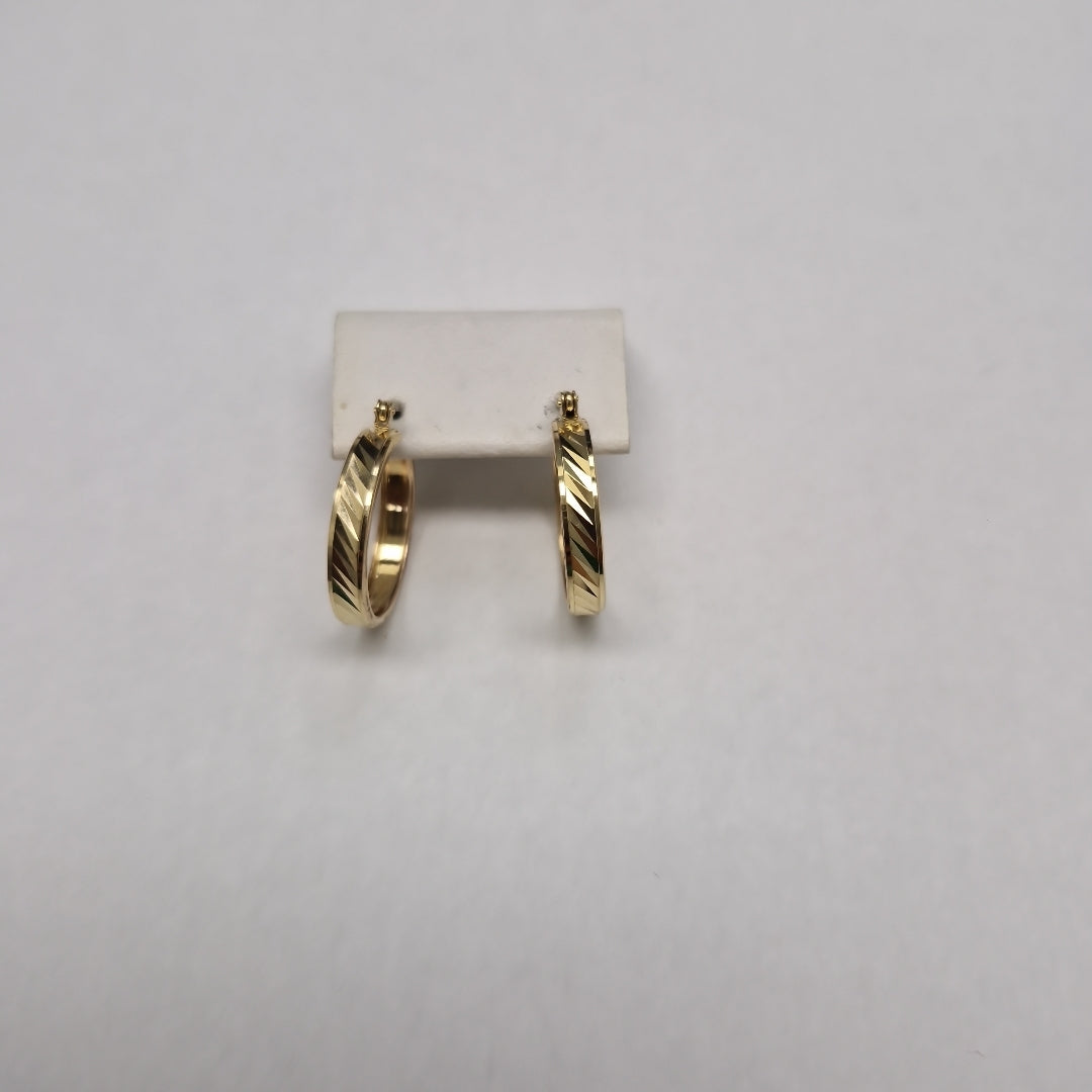 ARETES ARRACADAS LABRADAS 10K 2.2 GR (NUEVO)