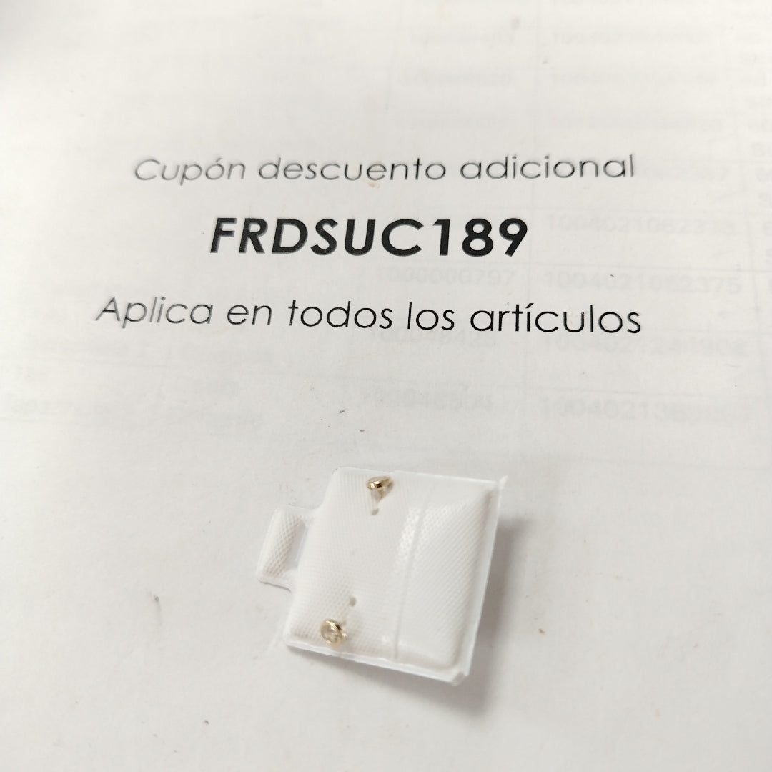 BROQUELES BROQUEL C CIRCONIA 14K 0.1501 GR (NUEVO)