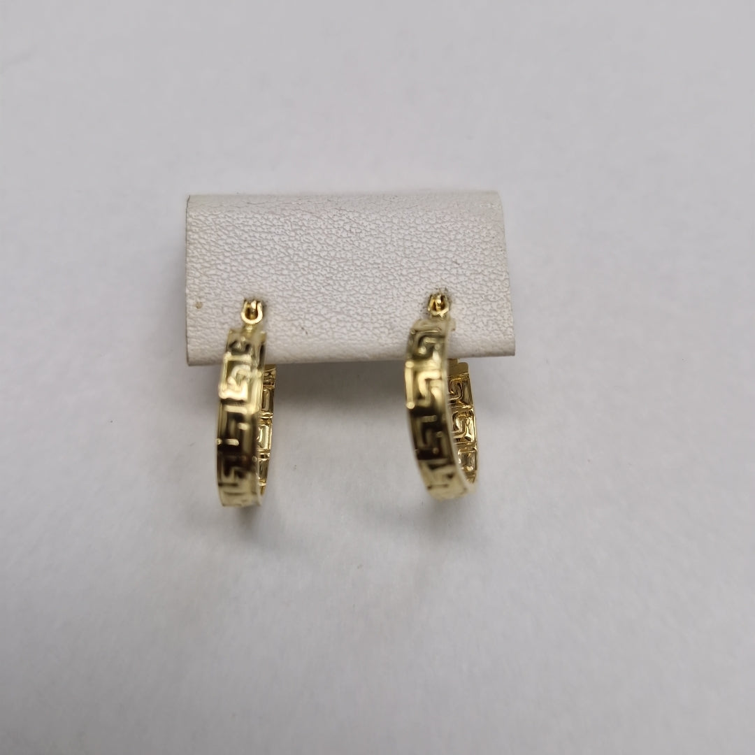 ARETES ARRACADAS FIG GRECAS 14K 1.8 GR (NUEVO)