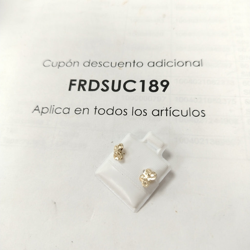 BROQUELES BROQUEL FIG MARIPOSA 14K 0.2668 GR (NUEVO)