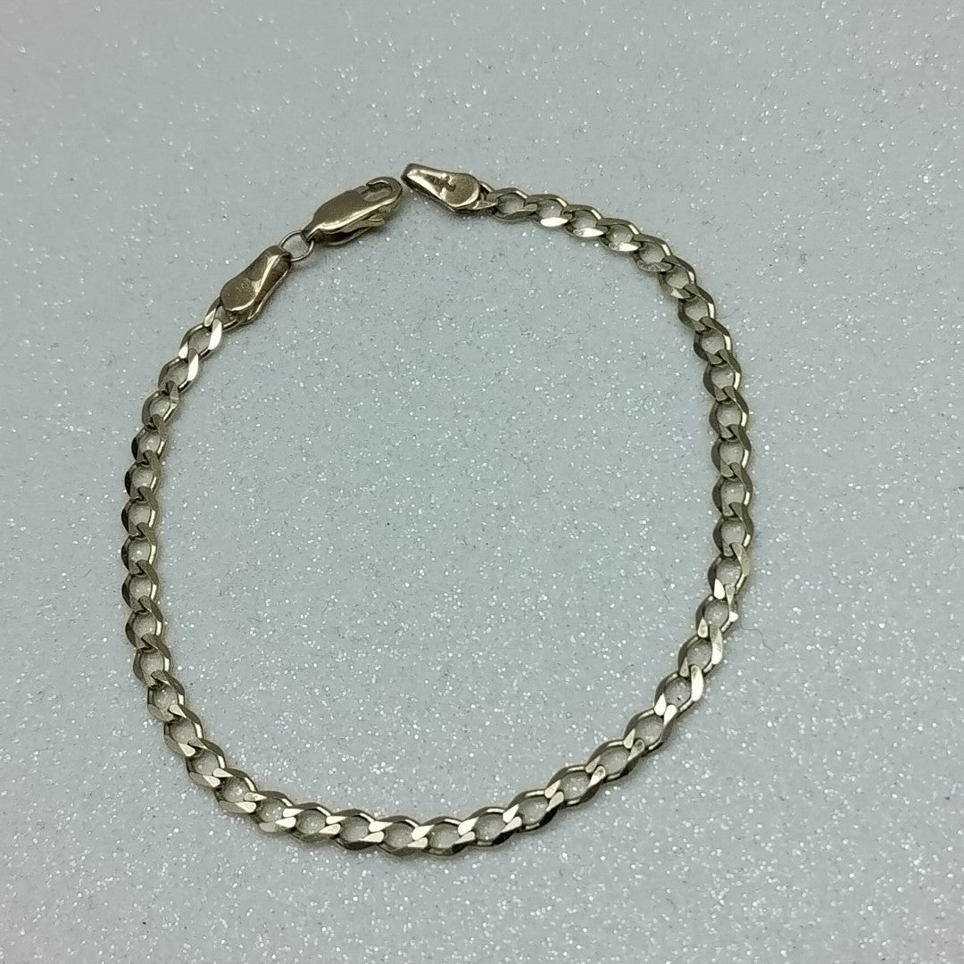 PULSERA TEJIDO BARBADA 14K 18 CM 3.4 GR (NUEVO)