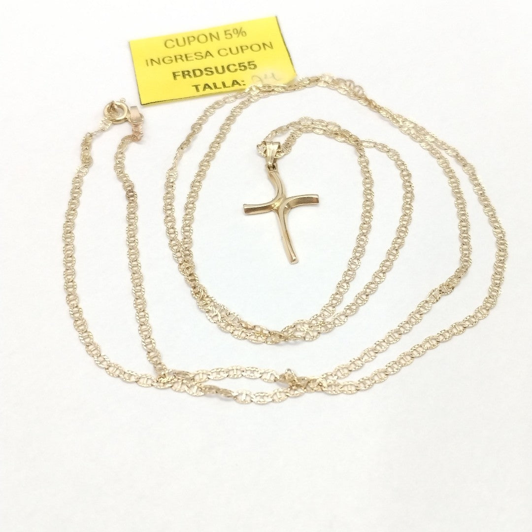 CADENA, CRUZ ORO 10 K 3.5 GRMS (SEMINUEVO)