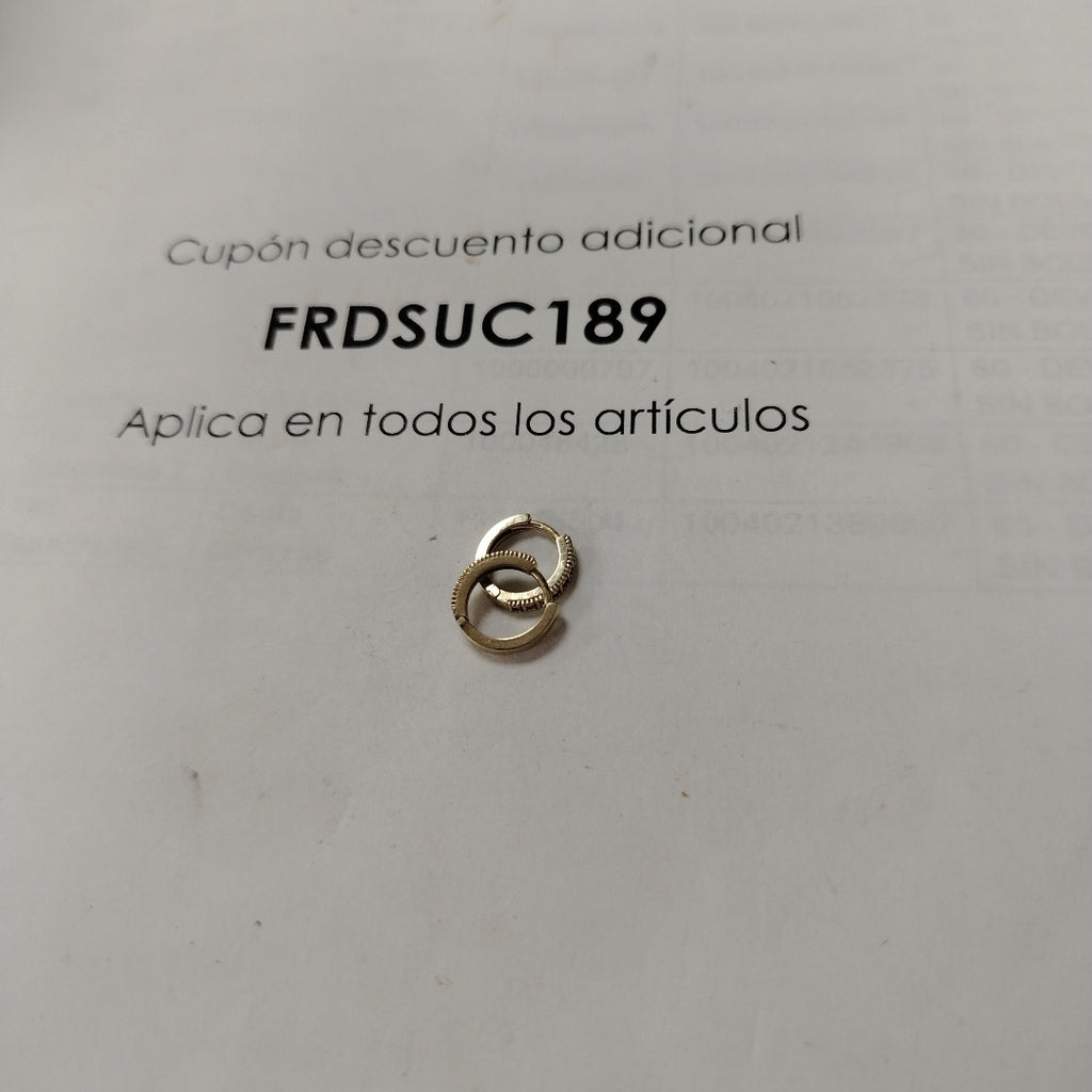 ARETES ARRACADAS CON CIRCONIAS 10K 1.2 GR (NUEVO)