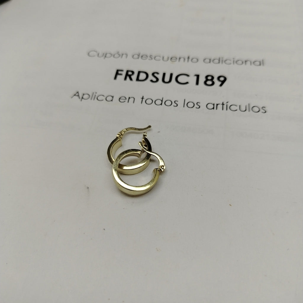 ARETES ARRACADA LISA 14K 2 GR (NUEVO)
