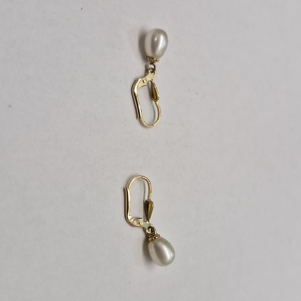ARETES C PERLAS SINTETICAS 10K 2.2 GR (NUEVO)