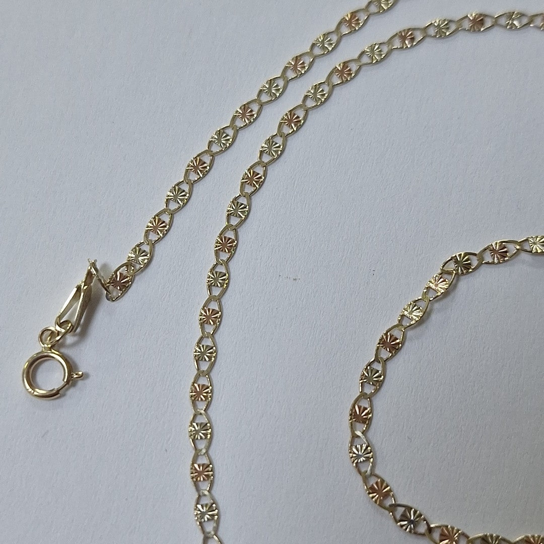 CADENAS TEJIDO GUCHI ORO 10K 55 CM 2.9 GR (NUEVO)