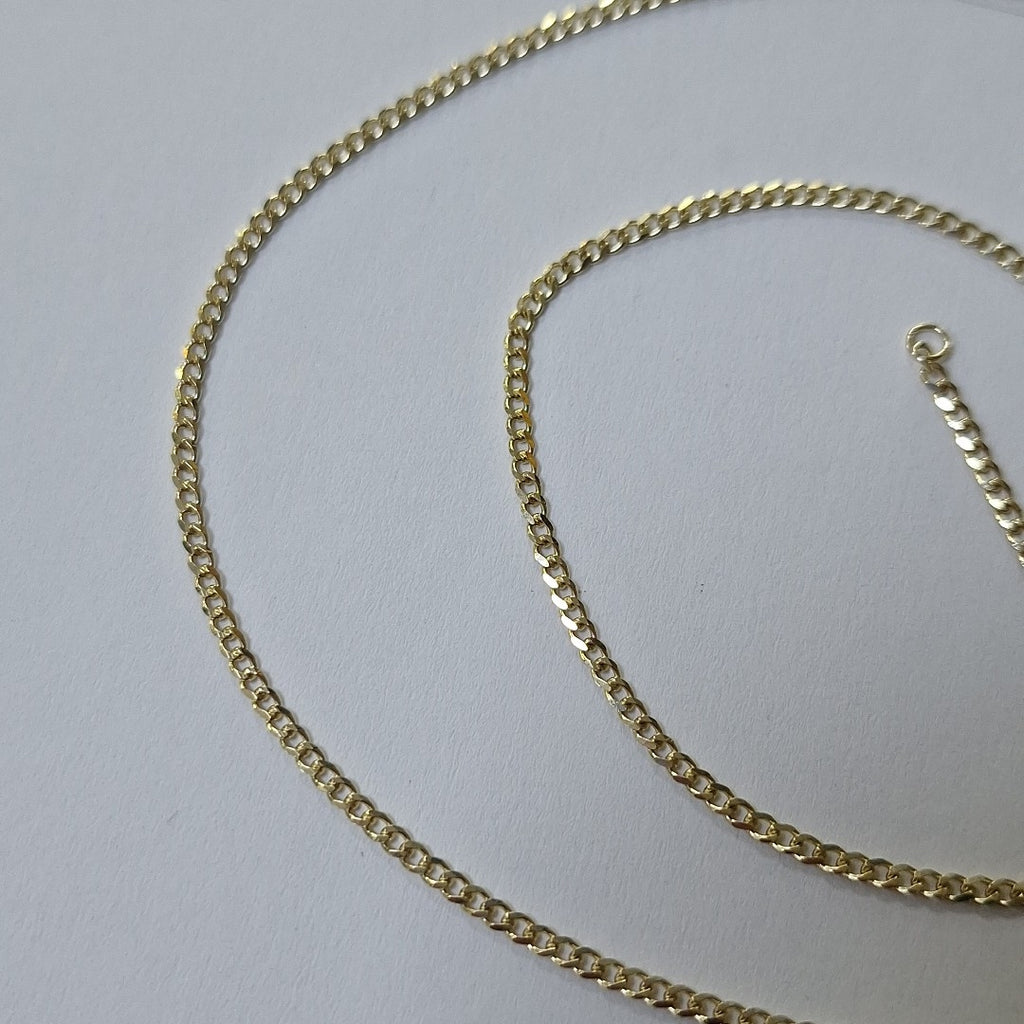 CADENAS TEJIDO BARBADA ORO 10K 50 CM 3.4 GR (NUEVO)
