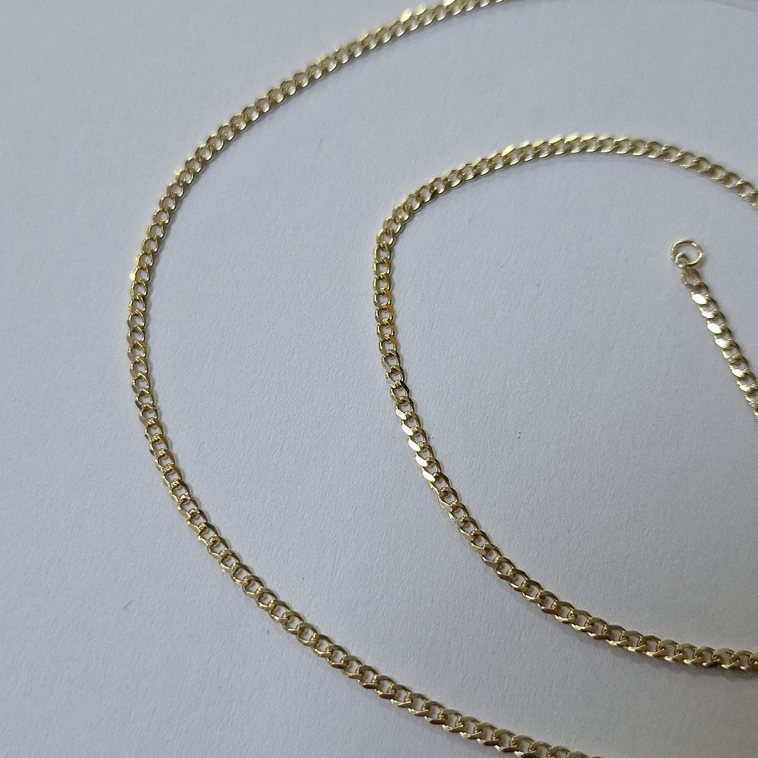 CADENAS TEJIDO BARBADA ORO 10K 50 CM 3.4 GR (NUEVO)