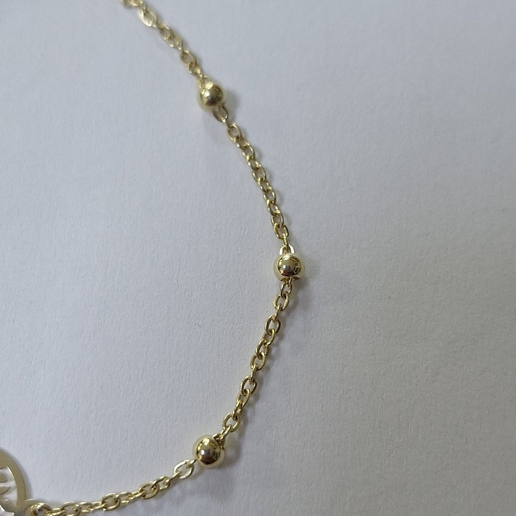 PULSERA TEJIDO ESPECIAL ARBOL 14K 18 CM 1.8 GR (NUEVO)