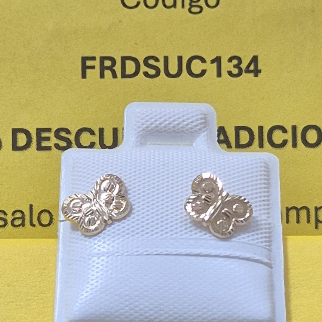 BROQUELES BROQUEL FIG MARIPOSA 14K 0.2668 GR (NUEVO)