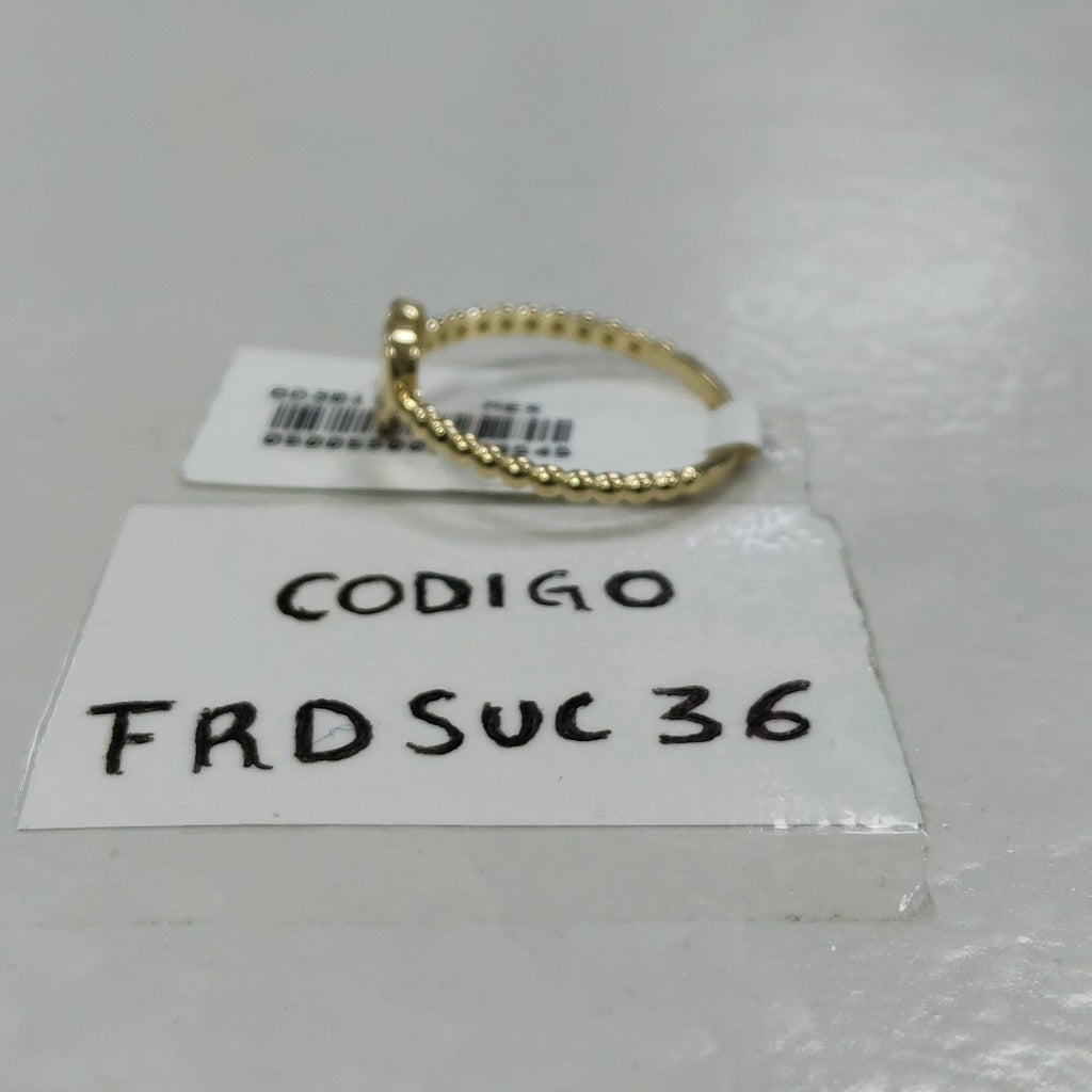 ANILLO ANILLITO FIG CORAZON C CIRCONIAS 14K 9 TALLA 1.6 GR (NUEVO)