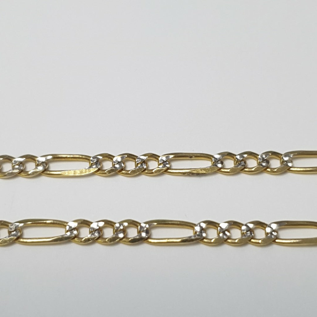 PULSERAS 3X1 DIAMANTADA ORO 14K 18 CM 3 GR (NUEVO)