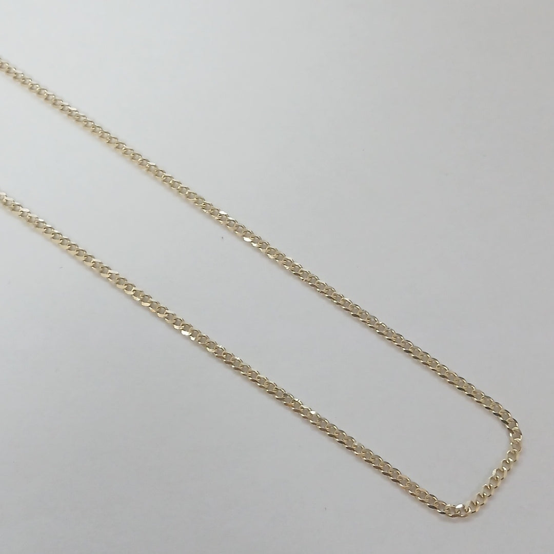 CADENAS TEJIDO BARBADA ORO 10K 55 CM 3.8 GR (NUEVO)