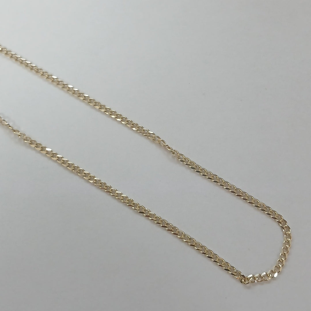 CADENAS TEJIDO BARBADA ORO 10K 55 CM 3.8 GR (NUEVO)