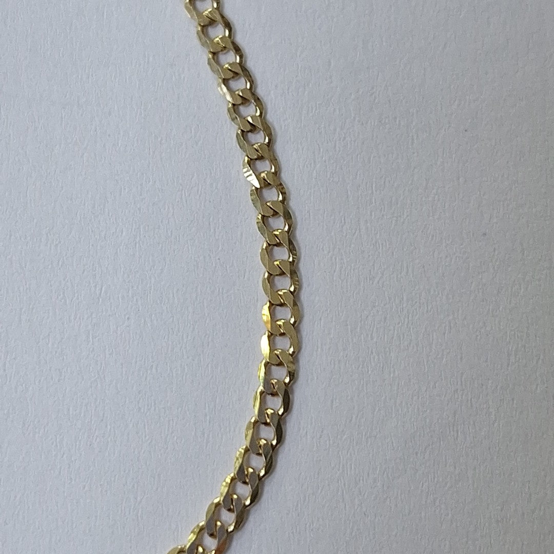 PULSERA TEJIDO BARBADA 14K 18 CM 2.1 GR (NUEVO)
