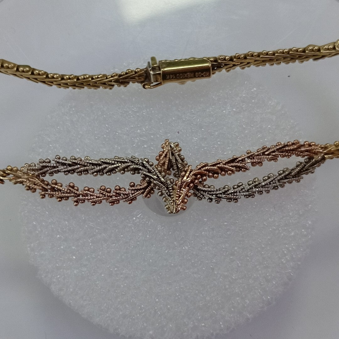 PULSERA ORO, ORO COMBINADO 14 K 9.7 GRMS (SEMINUEVO)