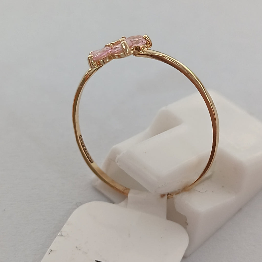 ANILLOS FIG FLOR PIEDRAS COL 14K TALLA 7 0.9 GR (NUEVO)