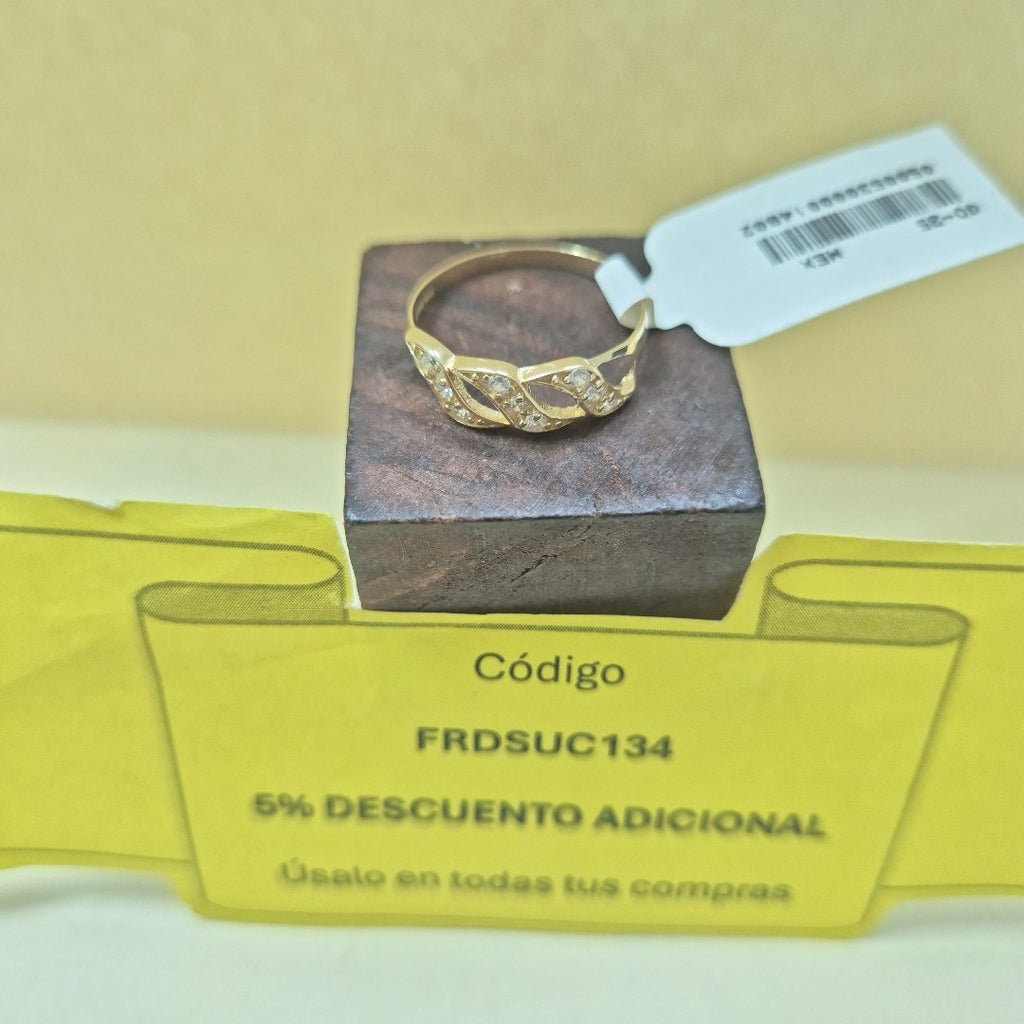 ANILLOS C CIRCONIAS 14K TALLA 7 1.3 GR (NUEVO)