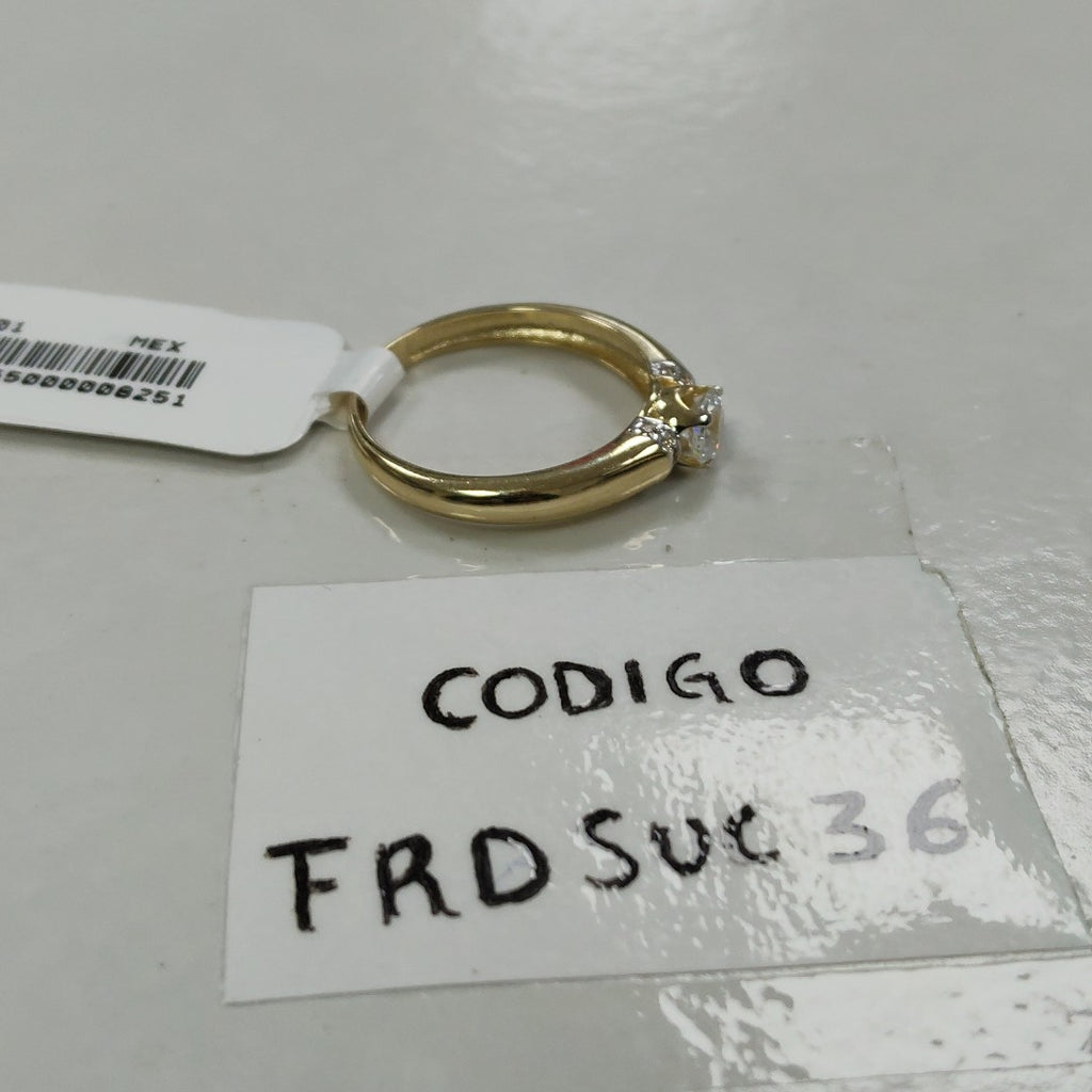 ANILLO ANILLITO C CIRCONIAS 14K 7 TALLA 2.3 GR (NUEVO)