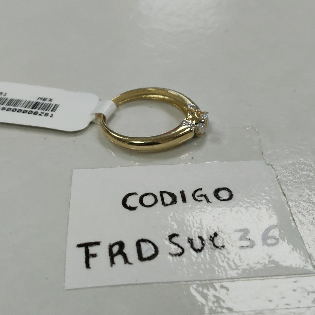 ANILLO ANILLITO C CIRCONIAS 14K 7 TALLA 2.3 GR (NUEVO)