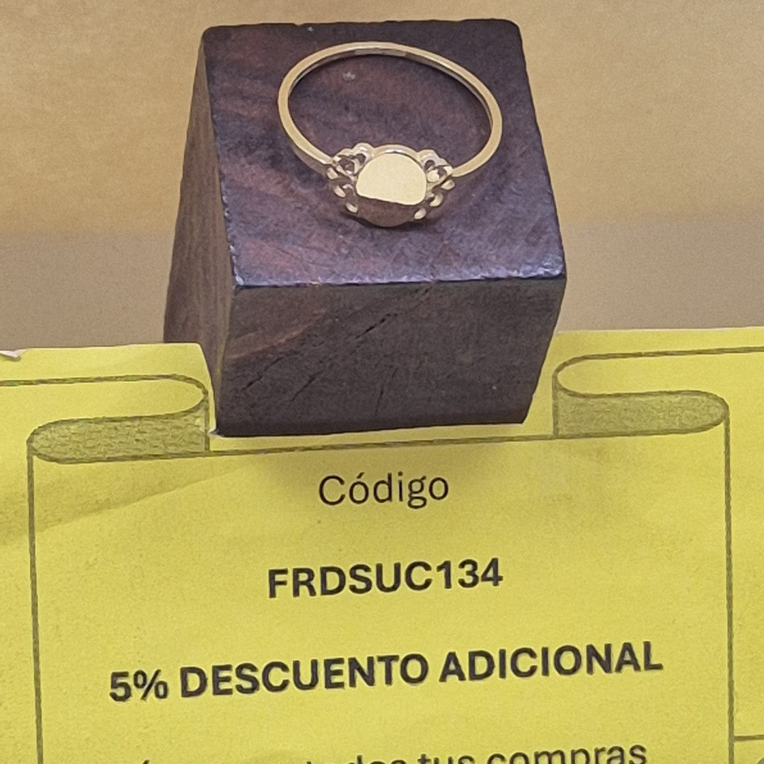 ANILLOS ANILLITO 10K TALLA 8 1 GR (NUEVO)