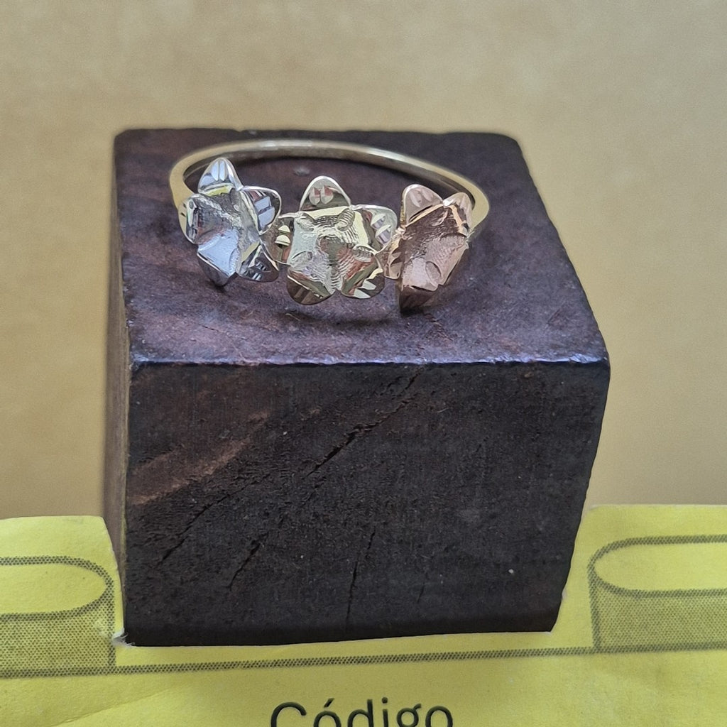 ANILLOS ANILLITO FIG FLORES 10K TALLA 9 1.3 GR (NUEVO)