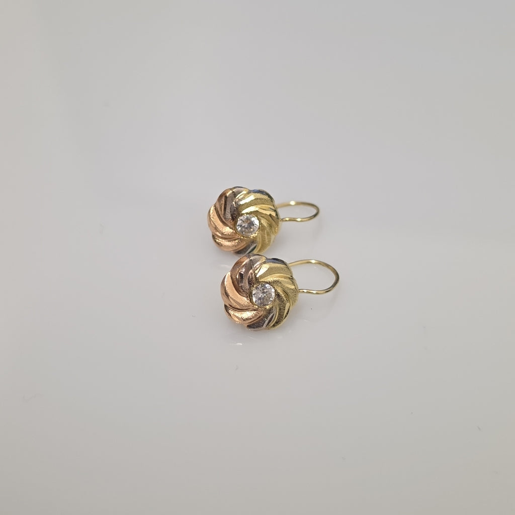 ARRACADAS PAR ORO COMBINADO 10 K 1,40 GRMS (SEMINUEVO)