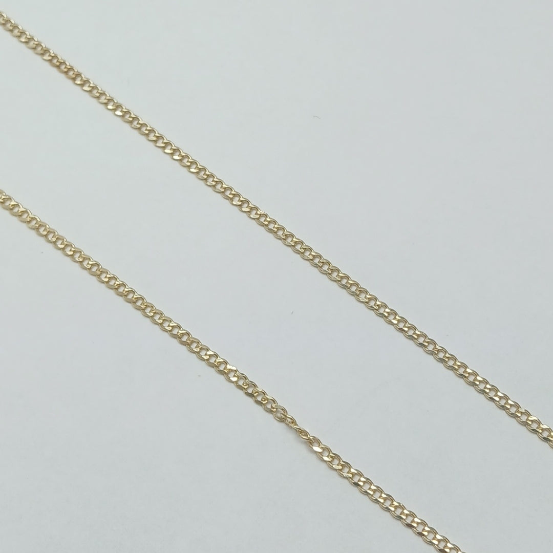 CADENAS TEJIDO BARBADA ORO 10K 55 CM 3.8 GR (NUEVO)