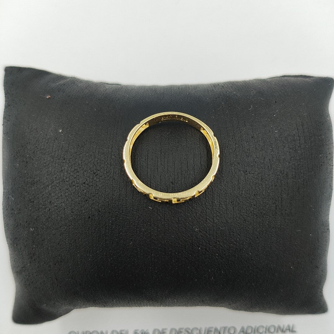 ANILLO ARGOLLA C GRECAS 14K 7 TALLA 1.4 GR (NUEVO)
