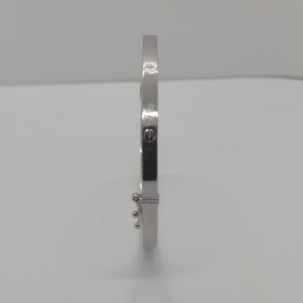 PULSERA RIGIDA ORO BLANCO 14 K 5.5 GRMS (SEMINUEVO)