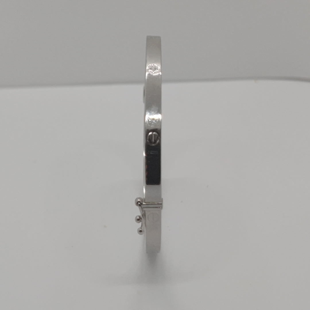 PULSERA RIGIDA ORO BLANCO 14 K 5.5 GRMS (SEMINUEVO)