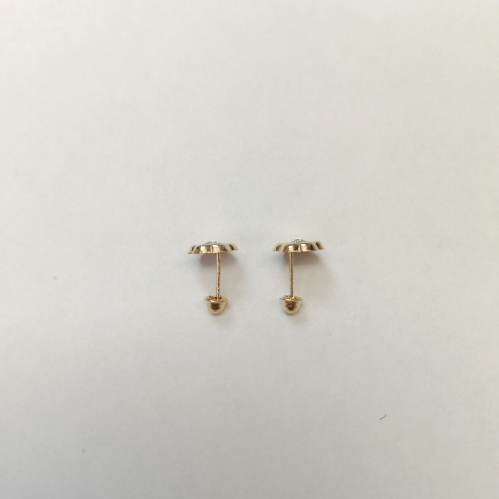 BROQUELES BROQUEL FIG FLOR C CIRCONIA 14K 0.2581 GR (NUEVO)