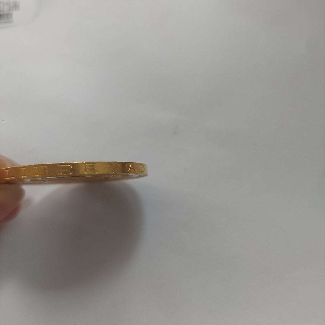 K1 41,60 GRMS 21 K IDENTIFICACIÓN MONEDA NOMINATIVA MONEDAS PESOS 50 PESOS (SEMINUEVO)