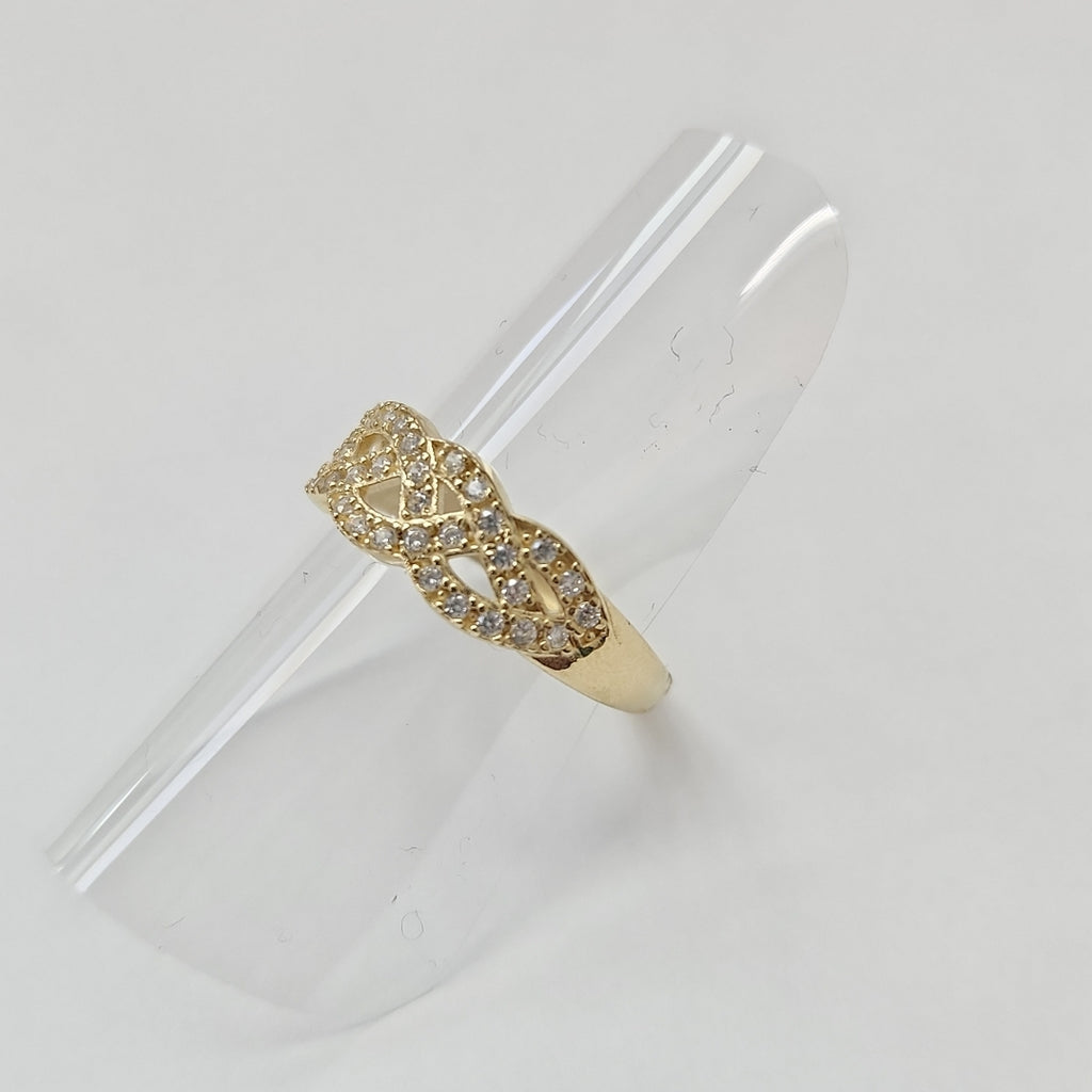 ANILLOS C CIRCONIAS 14K TALLA 8 2.5 GR (NUEVO)