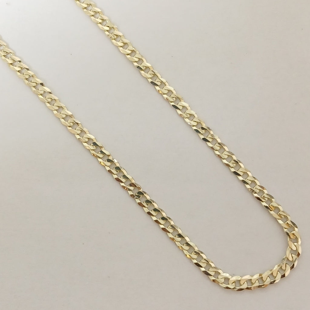 CADENAS TEJIDO BARBADA ORO 10K 55 CM 8.4 GR (NUEVO)